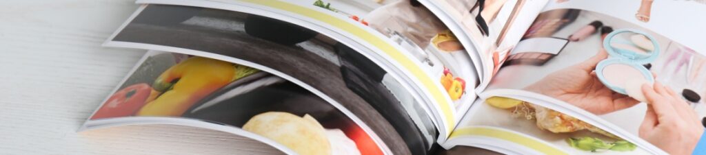 A stack of print material where local ads can be placed